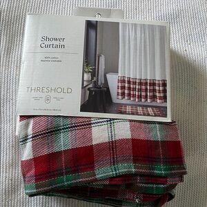 Threshold shower curtain